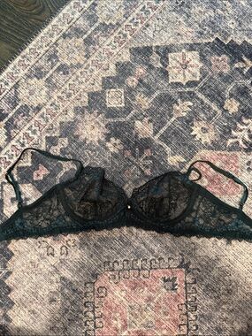 Eberjey Sheer Lace Underwire Bralette green